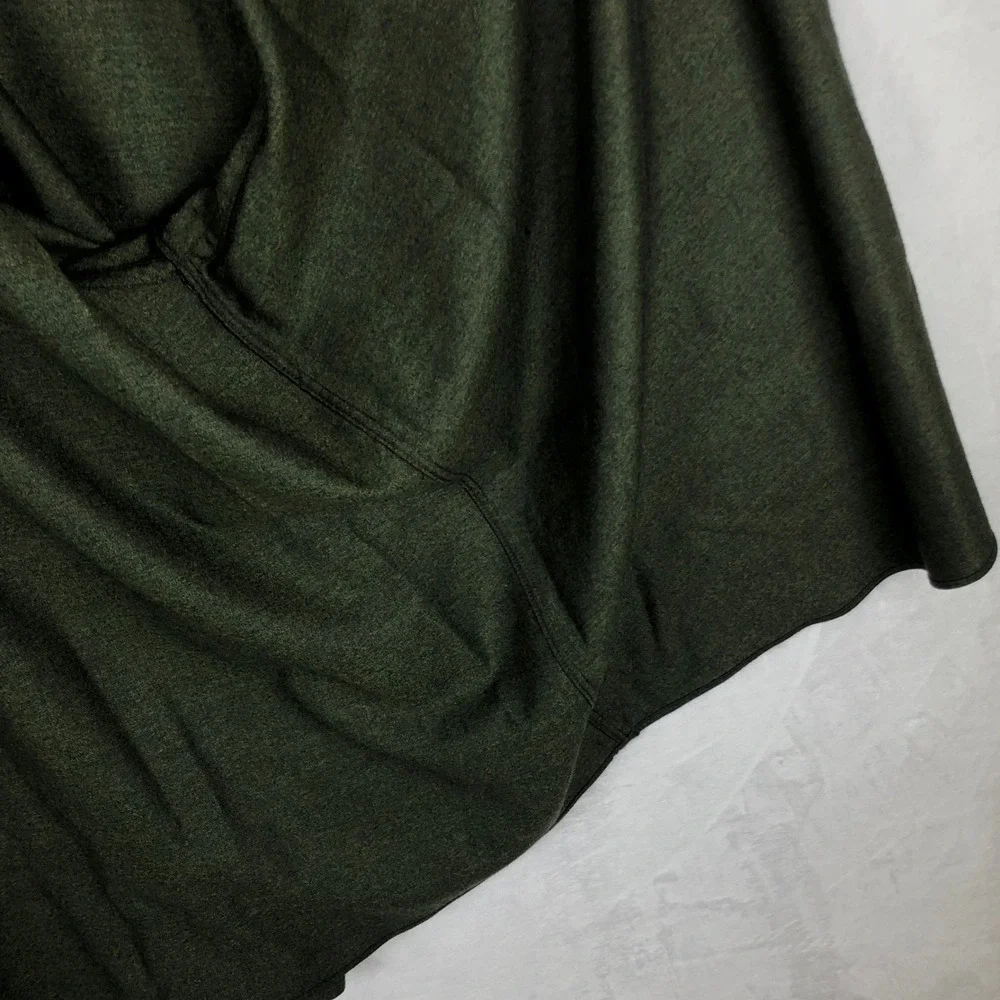 PROPER CLOTH 100% Wool Flannel Shirt 20/37.5 Forest Green Melange Button Luxury